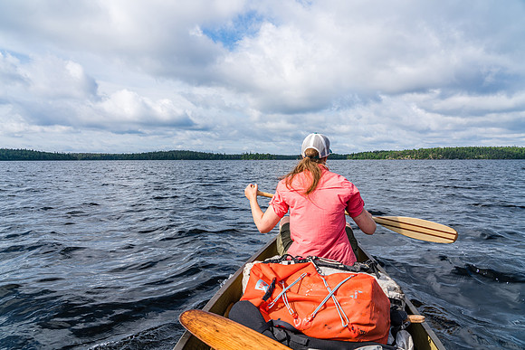 Paddling Donald Lake.