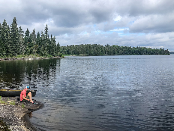 Our delightful campsite on Donald Lake.