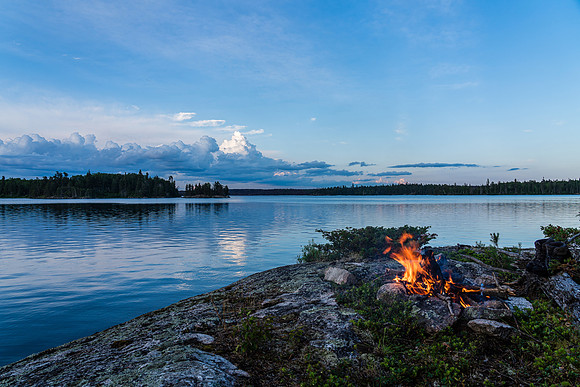 Evening at our Donald Lake campsite.