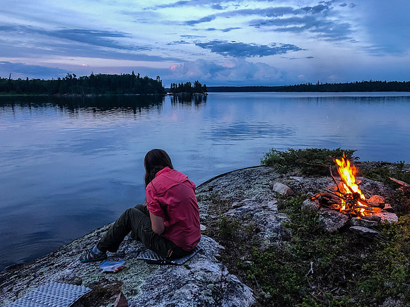 Evening at our Donald Lake campsite.