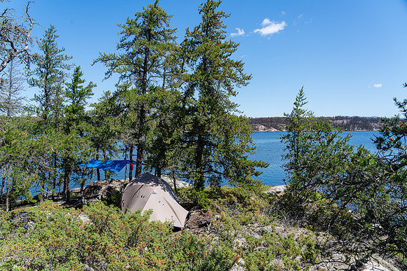 Campsite on Hammerhead Lake.