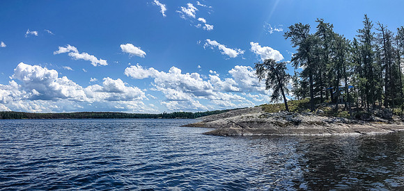 Paddling Hammerhead Lake on a windy afternoon.