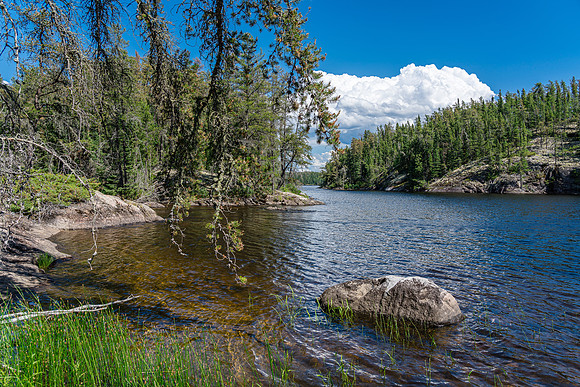 Unnamed lake at the top of the falls.