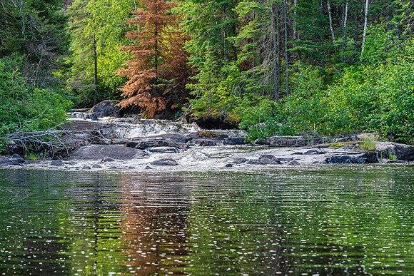 The Gammon River pours into Hammerhead Lake.