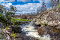 Lovely falls at the start of the Gammon River from Gammon Lake towards Hammerhead Lake.