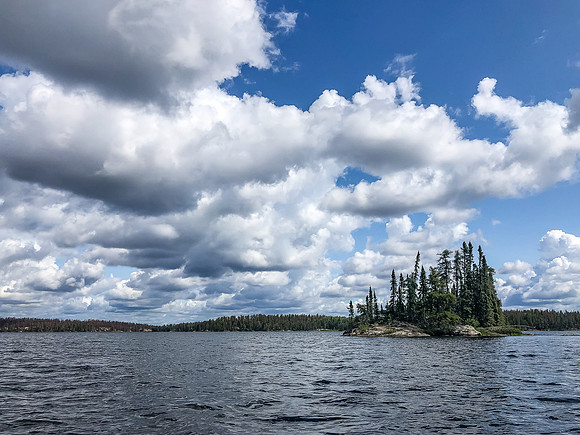 Paddling Gammon Lake.