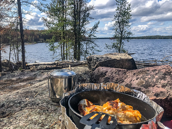 Walleye for lunch on Gammon Lake.