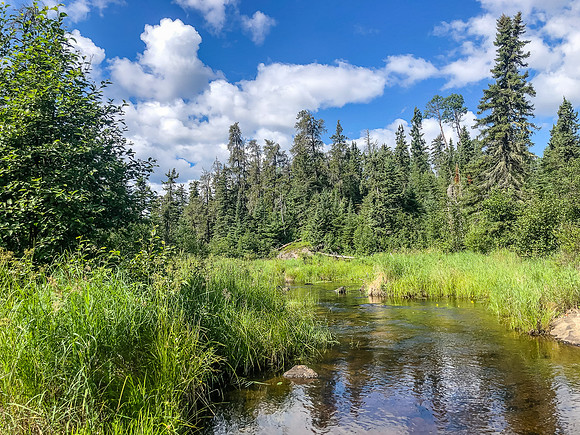 The shallow, rocky, muddy Haven Creek from Rostoul to Cyclops Lake.