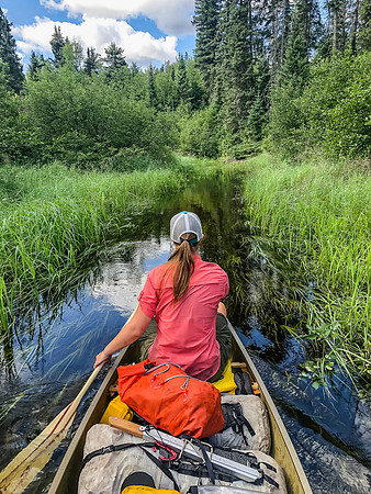 The shallow, rocky, muddy Haven Creek from Rostoul to Cyclops Lake.