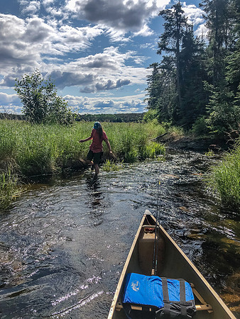 The shallow, rocky, muddy Haven Creek from Rostoul to Cyclops Lake.