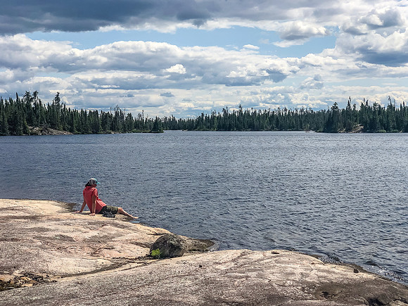 Checking out another campsite on Haven Lake.
