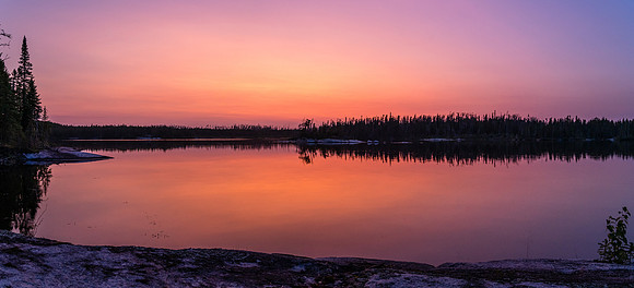 A gorgeous sunset over Haven Lake.