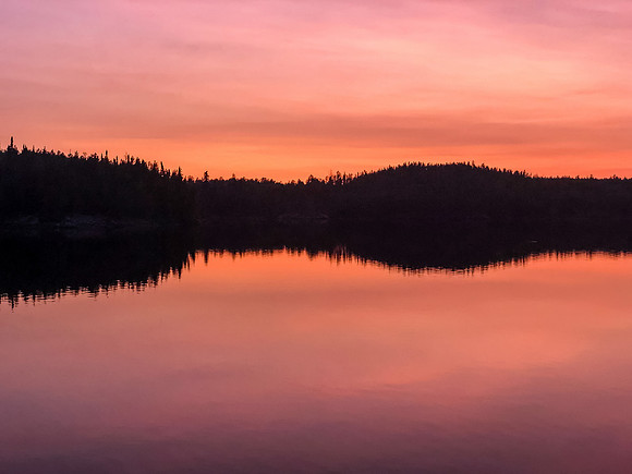 Sunset over Glenn Lake.