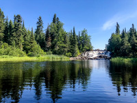 A falls along the Rostoul River between Optic and Telescope Lake.