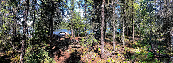 Campsite on Telescope Lake.