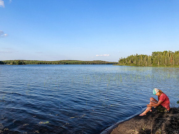 Campsite on Telescope Lake.