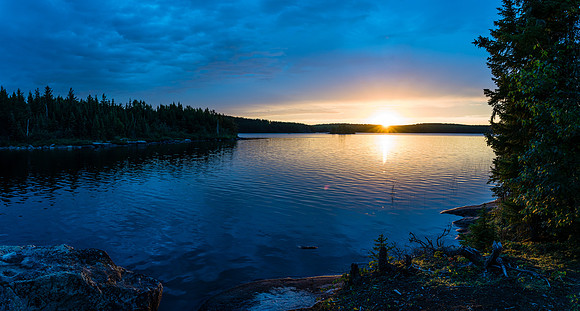 Sunrise over Telescope Lake.