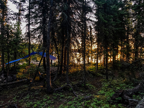 Campsite on Telescope Lake.