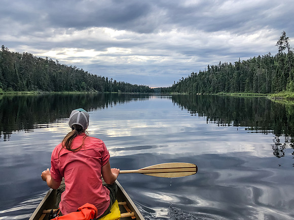 Paddling the lovely Hjalmar Lakes.