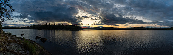 Sunset over Onnie Lake.