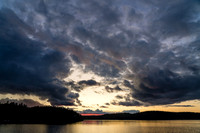 Sunset over Onnie Lake.
