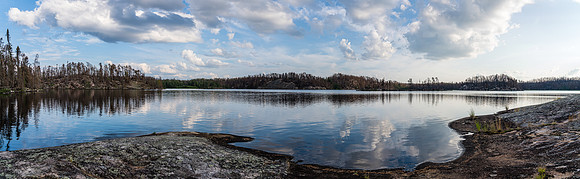Evening settles in over the unnamed lake south of Poodle.