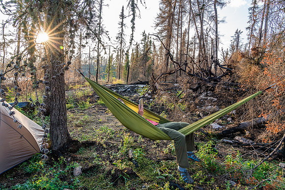 Despite the burn we settle into camp no problem! ;)