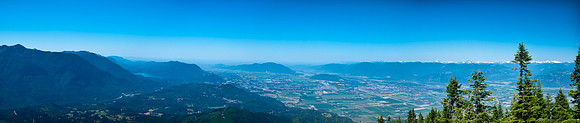 A view towards Chilliwack and the Fraser Valley.