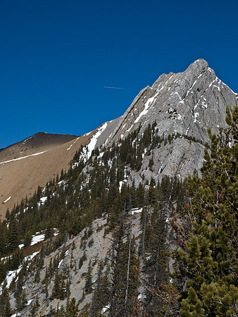 Telephoto looking ahead to the summit block.