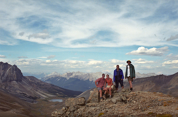 Vern, Hann, Kev and Jon just before dropping down the Tekarra switchbacks.