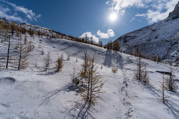 Hiking back up to Packers Pass.