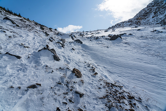 Hiking back up to Packers Pass.