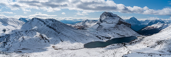 Heather Ridge (L), Redoubt Lake, Unity, Redoubt Mountain and Ptarmigan Lake.
