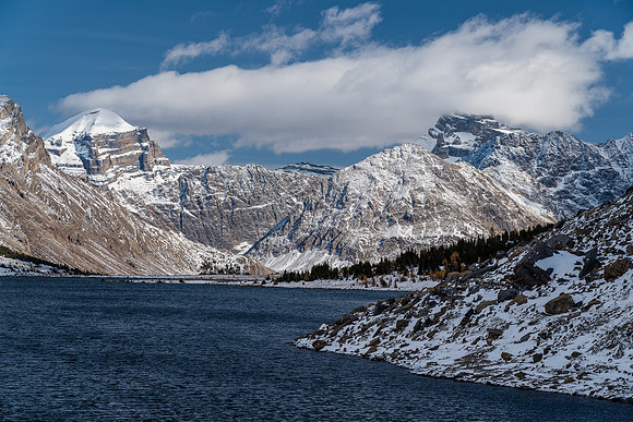 Wild view of Douglas and St. Bride over Ptarmigan Lake.
