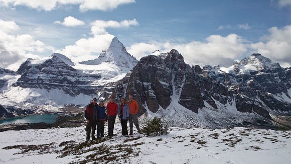The group poses on the Nublet.