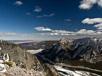Mount Baldy and Barrier Lake (L).