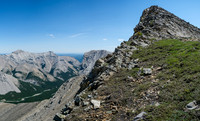 Ascending the west ridge of Gibraltar Mountain.