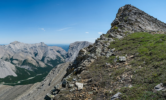 Ascending the west ridge of Gibraltar Mountain.