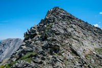 Ascending the west ridge of Gibraltar Mountain.