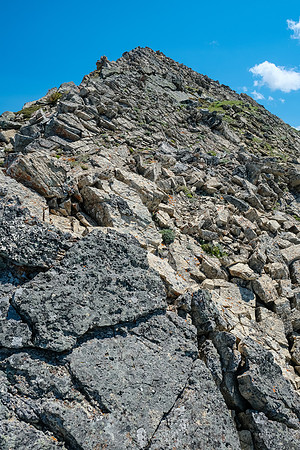 Ascending the west ridge of Gibraltar Mountain.