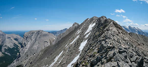 Ascending the west ridge of Gibraltar Mountain.