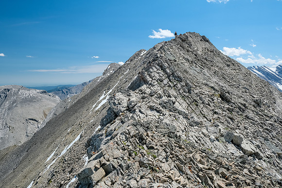 Ascending the west ridge of Gibraltar Mountain.