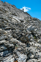 Ascending the west ridge of Gibraltar Mountain.