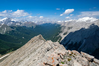Views back down the west ridge.