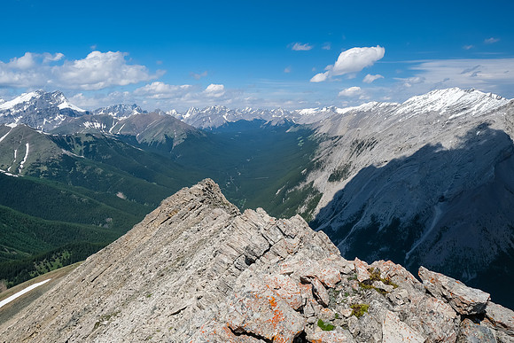 Views back down the west ridge.