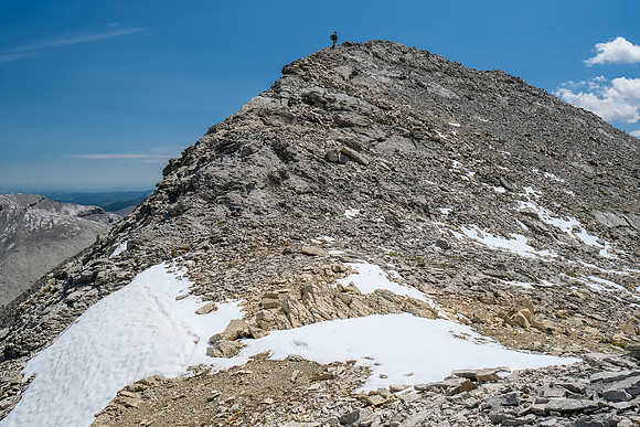 Ascending the west ridge of Gibraltar Mountain.