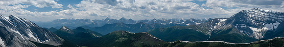 Views over Mist Ridge to the north High Rock and south Elk Ranges. Mist Mountain at right.