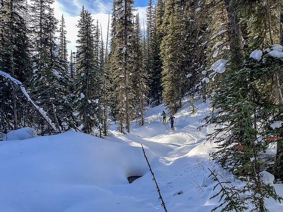 Exiting Headwall Creek