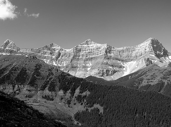 Centennial Ridge at left with Lougheed in the bg.