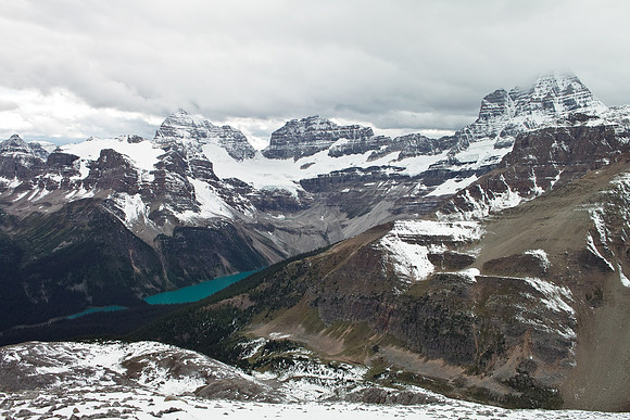 Gorgeous views of Gloria Lake, Aye, Lunette and Mount Assiniboine.